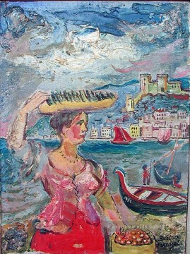 ein Mädchen 1954 Russisch Ölgemälde